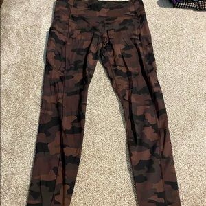 Size 12 lululemon brown camo leggings
